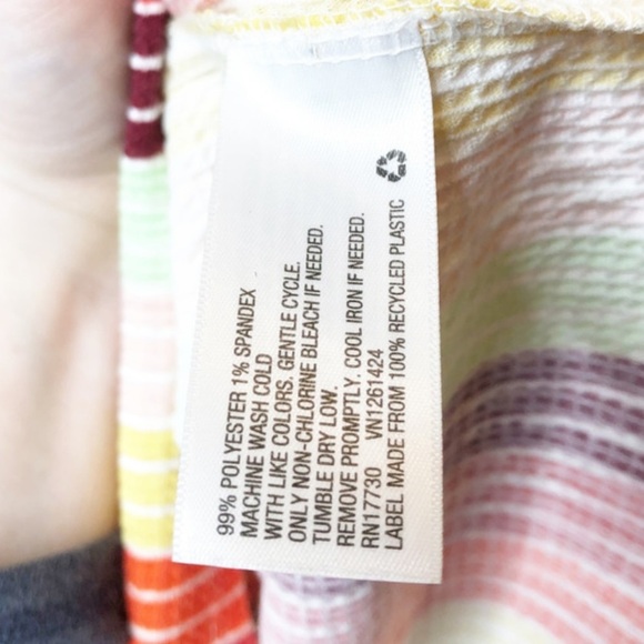 Wild Fable Colorful Rainbow Striped Front Knot Spaghetti Strap Romper - Picture 15 of 16